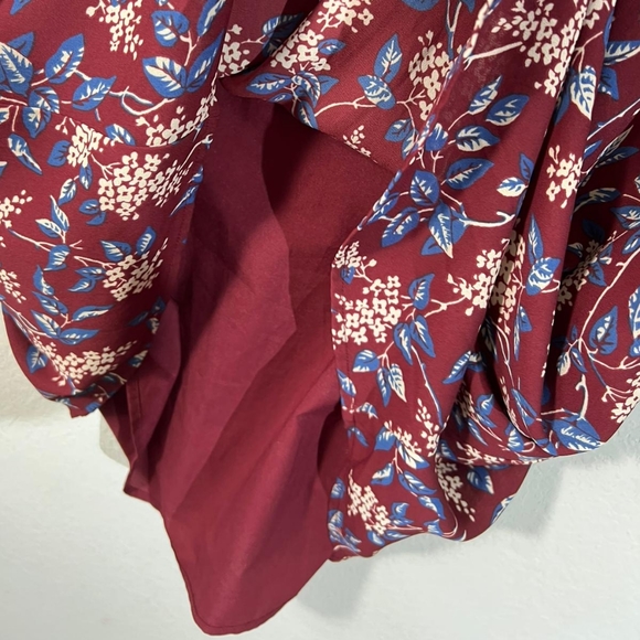 Madewell Women's Long Sleeve Floral print Tunic Dress Size Large 100% Polyester - Picture 8 of 10